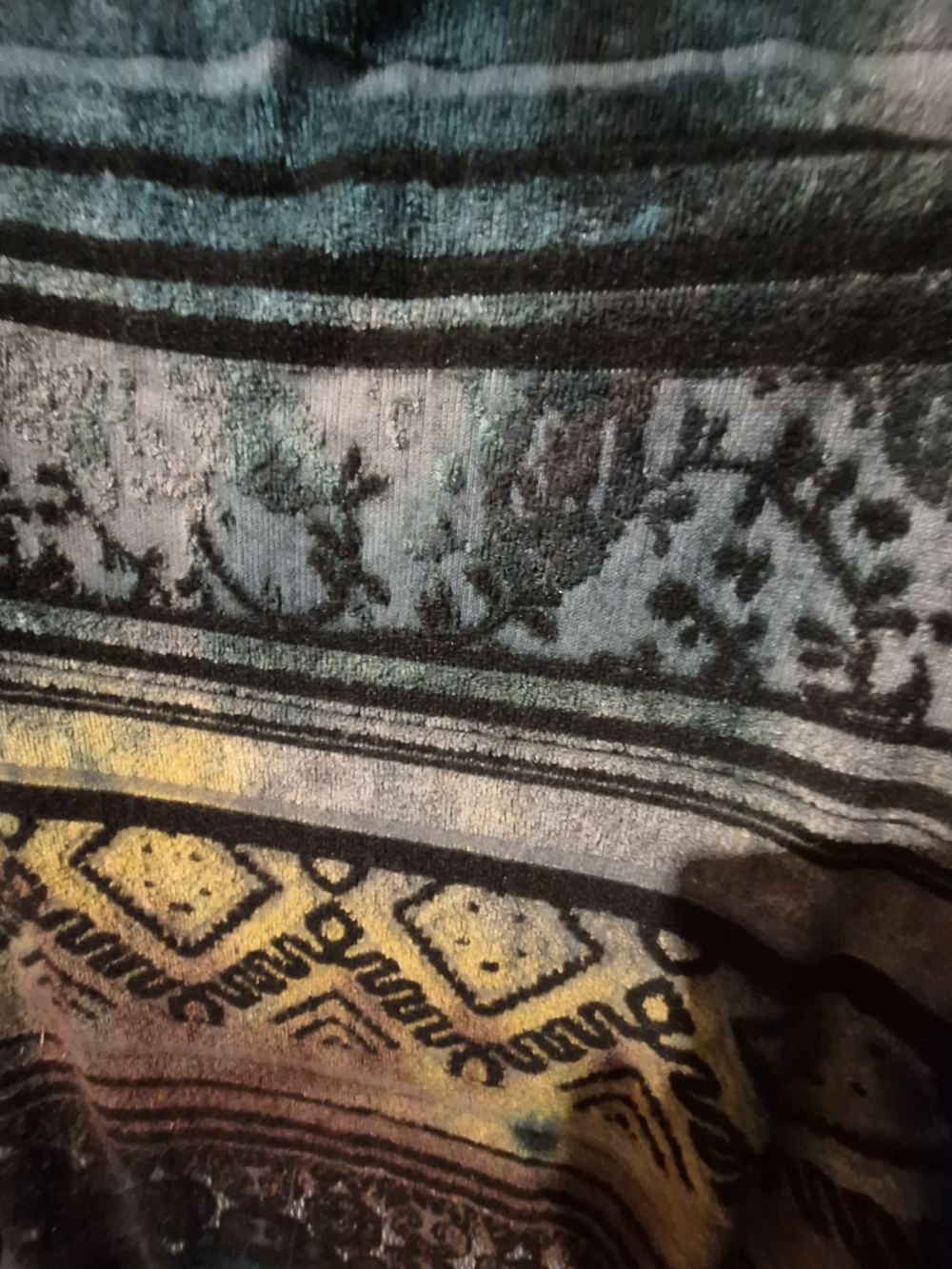 Open Front Multi-Color Patterned Cardigan Jacket - Picture 4 of 4